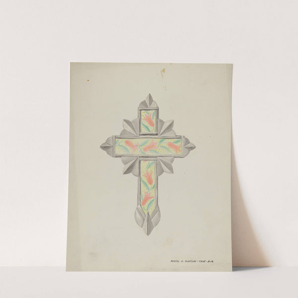 Tin & Wall Paper Cross by Majel G. Claflin