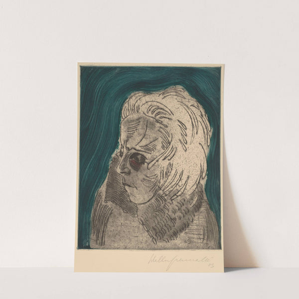 Tired Woman, Sonia Gramatté (Müder Mädchenkopf, Sonia Gramatté) (1923) by Walter Gramatté