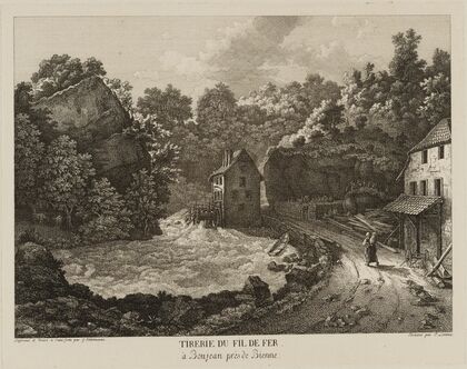 Tirerie du fil de fer. à Boujean près de Bienne