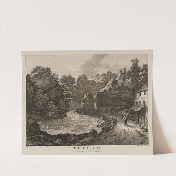 Tirerie du fil de fer. à Boujean près de Bienne by Johann Joseph Hartmann