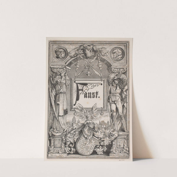 Titelblad og Vignet til en udgave af Faust , München 1884 by André Bork