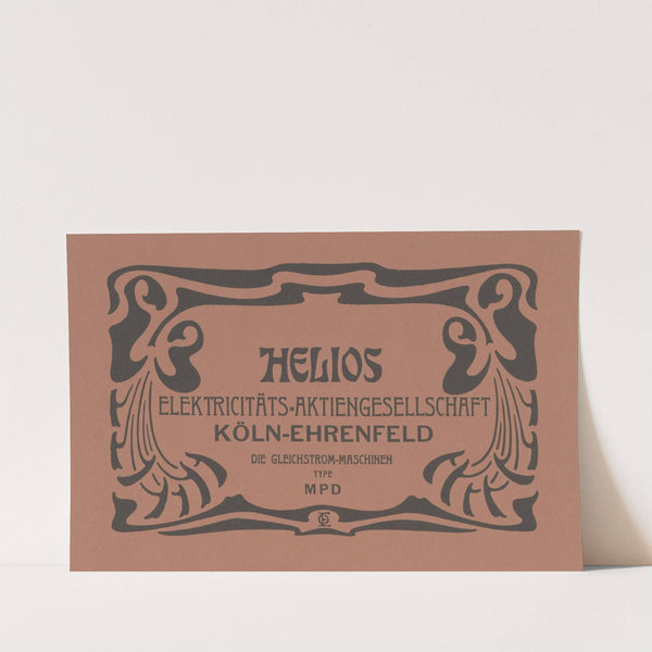 Titelblatt Helios Elektrizitäts-Aktiengesellschaft Köln-Ehrenfeld (1900) by Otto Eckmann