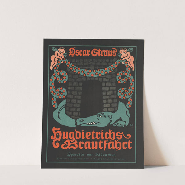 Titelblatt – Operette Hugdietrichs Brautfahrt – Oscar Straus (1910) by Hermann Abeking