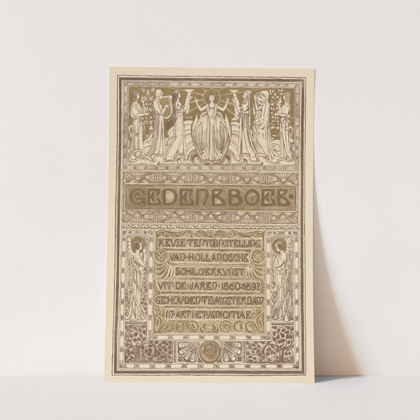 Titelpagina van Gedenkboek; Keuze-tentoonstelling van Hollandsche schilderkunst uit de jaren 1860-1892, gehouden te Amsterdam in Arti et Amicitiae by Antoon Derkinderen