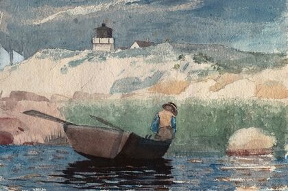 Boy in Boat, Gloucester (1880–1881)