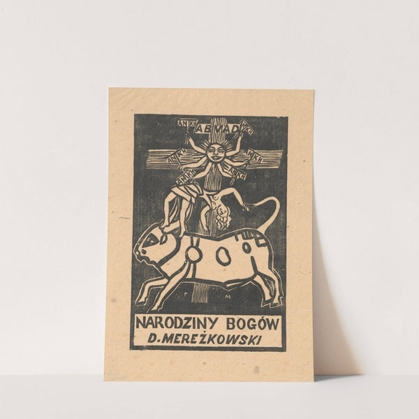 Title card for D. Merezhkovsky’s work Birth of Gods (1925) by Tadeusz Makowski