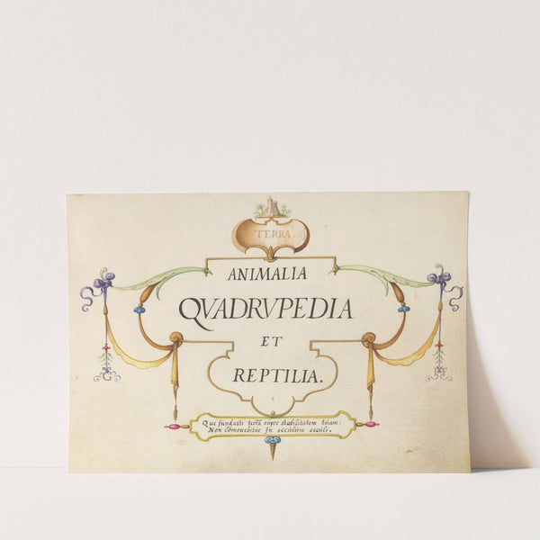 Title Page – Animalia Qvadrvpedia et Reptilia (Terra) (1575-1590) by Joris Hoefnagel
