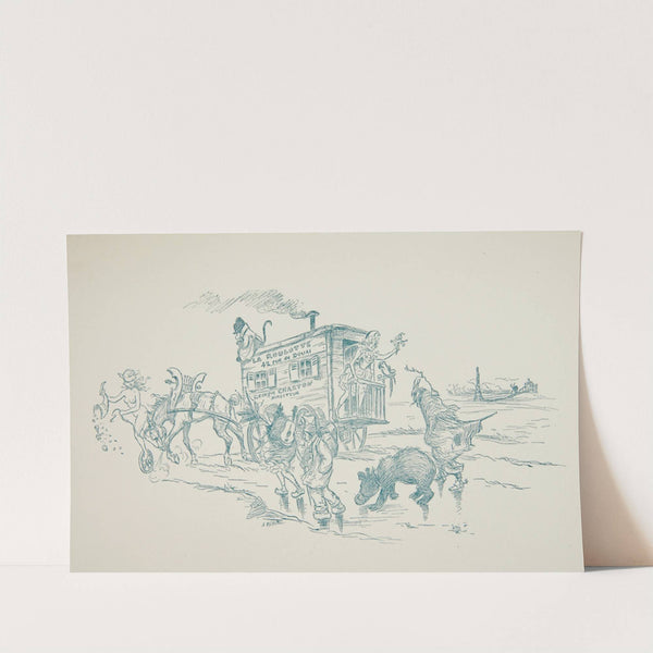 Title page from the program of the ‘La Roulotte’ theater (1897) by Adolphe Léon Willette