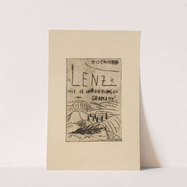 Title page, from the series ‘Büchner’s ‘Lenz’ (1924) by Walter Gramatté