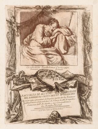 Title Page of Raccolta di alcuni disegni del Barberi da Cento Ietto il Gerucino (1764)