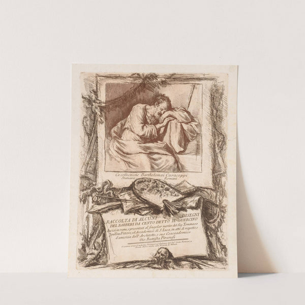 Title Page of Raccolta di alcuni disegni del Barberi da Cento Ietto il Gerucino (1764) by Giovanni Battista Piranesi