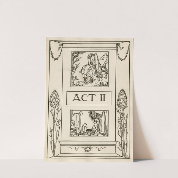 Title page to act 2 of The tempest (1900) by Robert Anning Bell