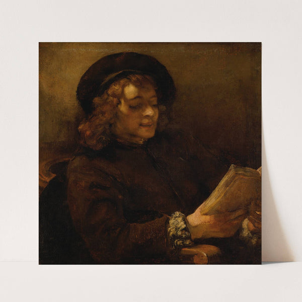 Titus van Rijn, the Artist’s Son, Reading by Rembrandt van Rijn