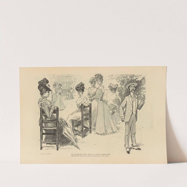 To bachelors who wish to avoid competition (1893-1900) by Charles Dana Gibson