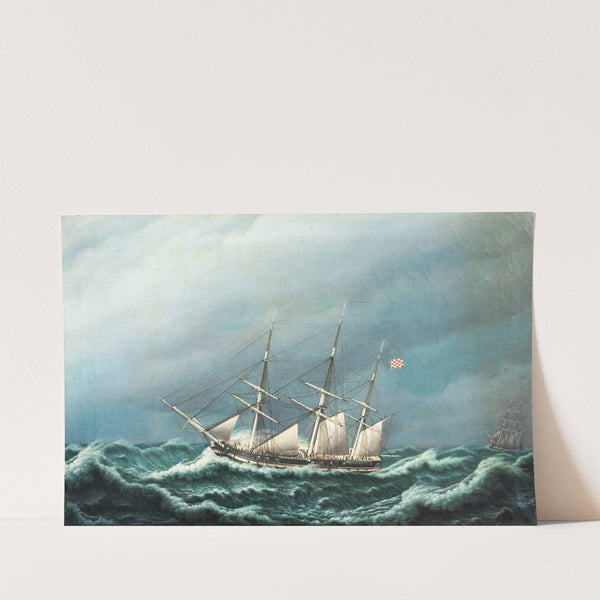 To danske fregatter i en storm signalerer med hinanden by Jacob Petersen