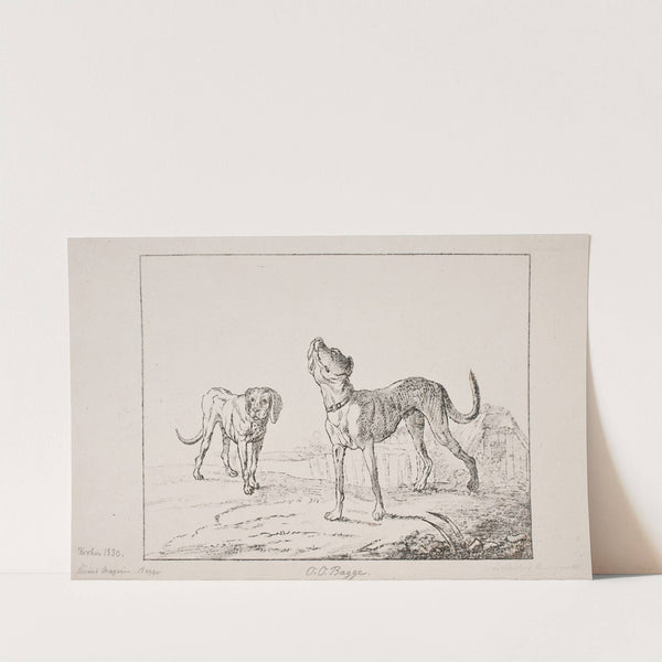 To hunde (1831) by Oluf Olufsen Bagge