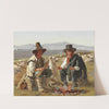 To italienske hyrdedrenge siddende ved ilden by Martinus Rørbye