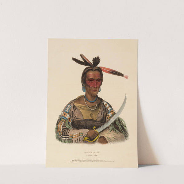 To-Ka-Con. A Sioux Chief (1838) by Charles Bird King