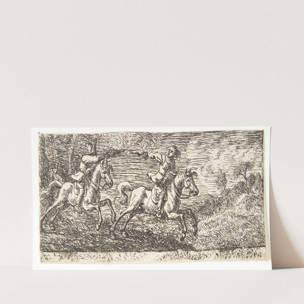 To kæmpende ryttere by Pieter van Laer