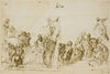 To kompositionsskitser til votivmaleriet af Doge Pasquale Cicogna, Sala del Pregadi, Dogepaladset, Venedig