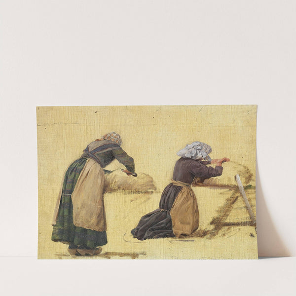 To kvinder klipper får. Studie by Joakim Skovgaard
