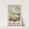To Norway; Newcastle – Oslo ; Fred. Olsen Line by Norsk lithografisk Officin