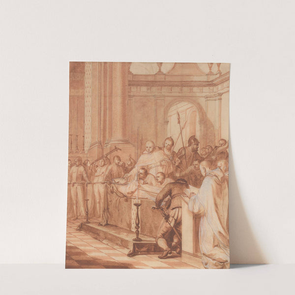 To satisfy the devotion of the people, they are forced to leave the Blessed Abbot's body on display for three days; many miracles are performed by Matthieu Elias