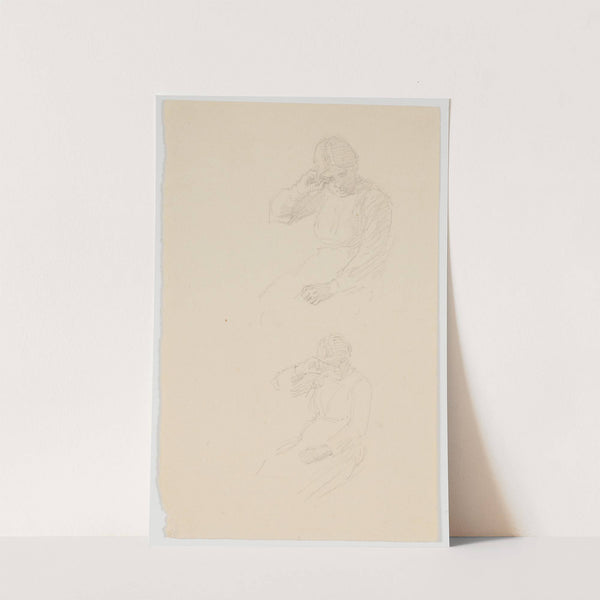 To studier af siddende, ung pige by Niels Skovgaard