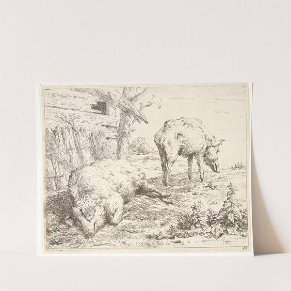 To svin i en svinesti by Karel Dujardin