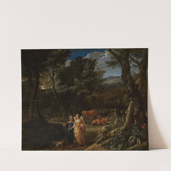 Tobias mit dem Engel in Waldlandschaft (1685-1698) by Eglon van der Neer