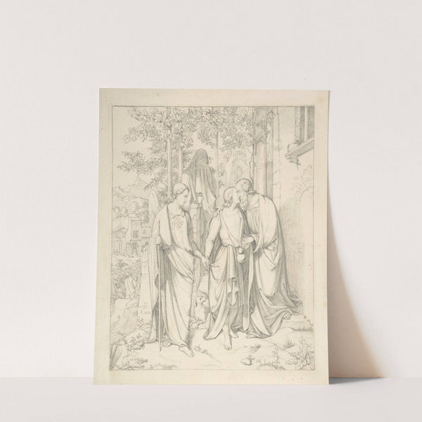 Tobias Takes Leave of his Father (1829) by Carl Gottlieb Peschel