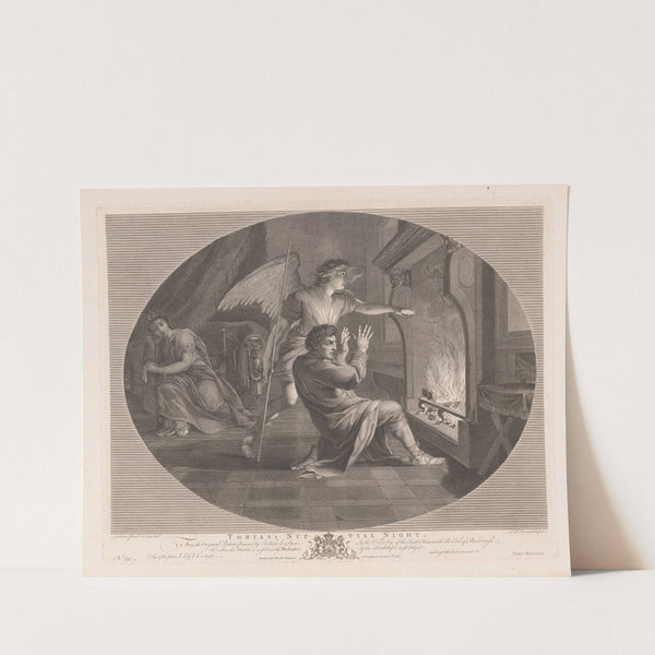 Tobias’ wedding night (1767) by Simon François Ravenet