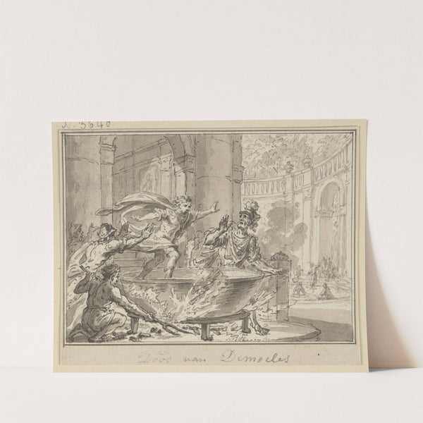 Tod des Democles by Simon Fokke