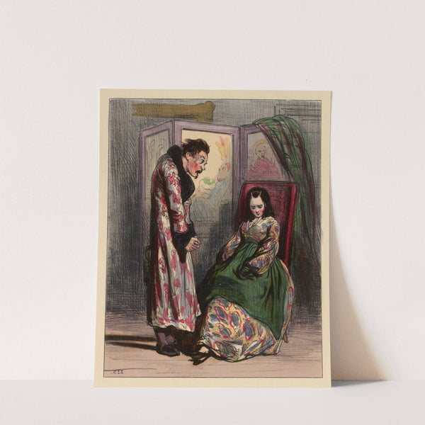 Toi franche toi simple. rien que pour le plaisir de tromper ta main droite si tu pouvais (1840) by Paul Gavarni