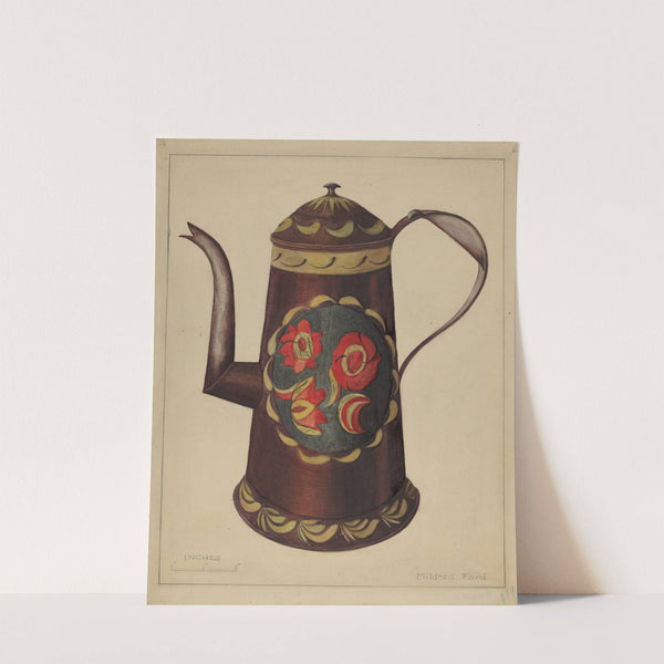 Toleware Coffee Pot by Mildred Ford