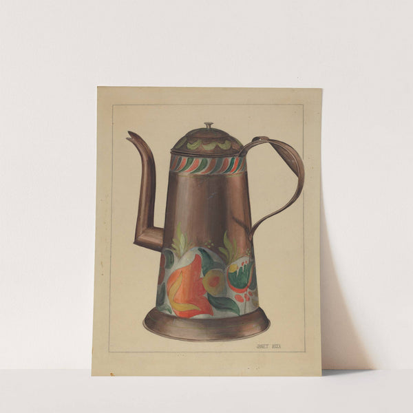 Toleware Coffee Pot by Janet Riza