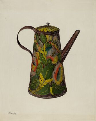 Toleware Coffee Pot