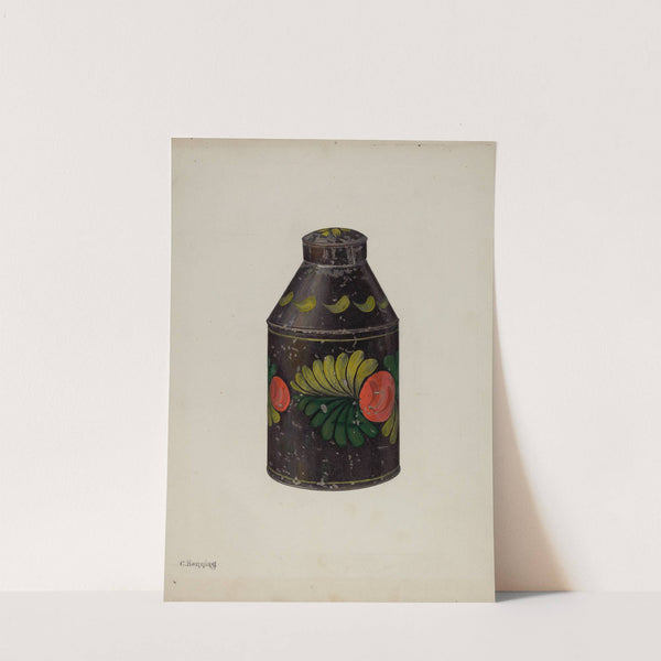 Toleware Tea Caddy by Charles Henning