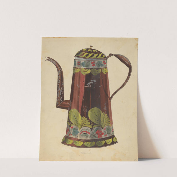 Toleware Tin Coffee Pot by William Frank