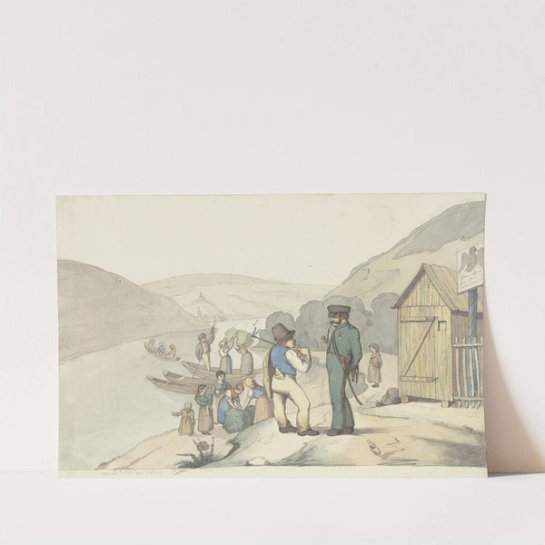 Toll guard at the Rhine by Jakob Fürchtegott Dielmann