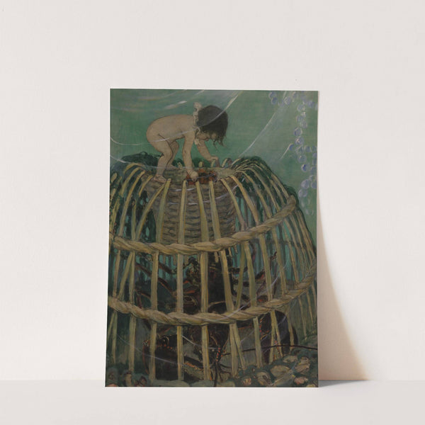 Tom reached and clawed down the hole after him by Jessie Willcox Smith