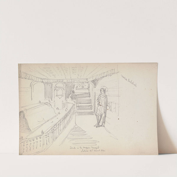 Tomb in the Wazir Masjid, Lahore, 15 March 1860 by William Simpson