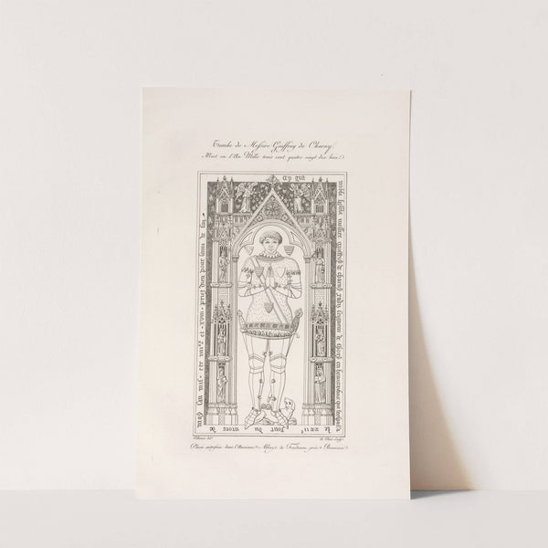 Tombe de messire Geoffroy de Charney. by Nicolas Xavier Willemin