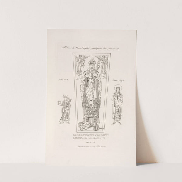 Tombeau de Henri Sanglier, archevêque de Sens, mort en 1144. by Nicolas Xavier Willemin