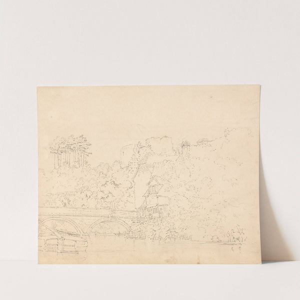 Tonbridge Bridge and Castle, Kent by Thomas Girtin