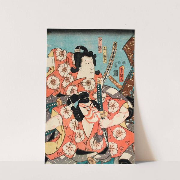 Toneri Umeōmaru and Toneri Sakuramaru from the play Sugawara Denjū Tenarai Kagami by Utagawa Kunisada (Toyokuni III)