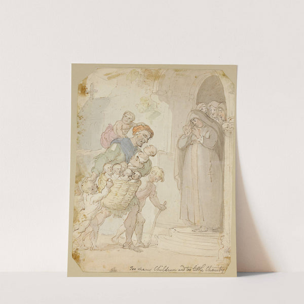 Too many children and too little charity. by Thomas Rowlandson