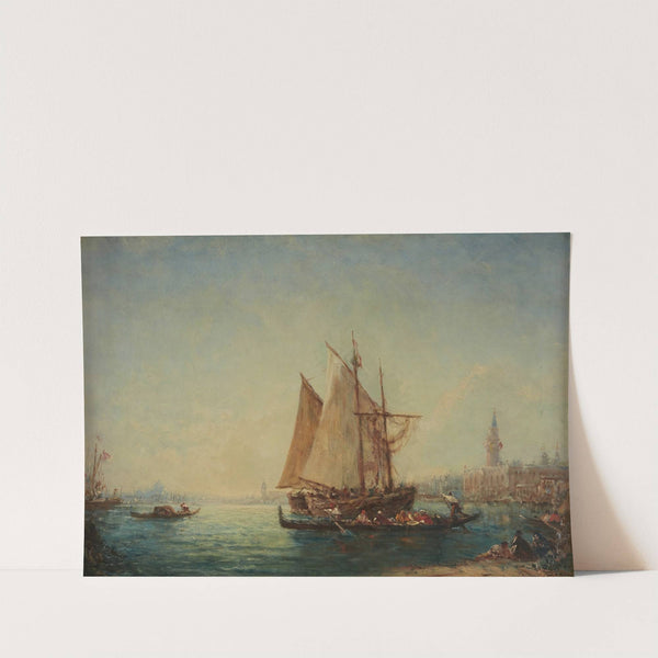 Topo-Pêcheur et Gondoles dans le Bassin by Félix Ziem