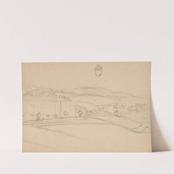 Topographical View of a Town and Surrounding Country. by Myles Birket Foster