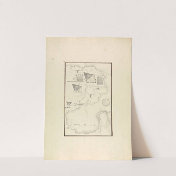 Topographical View of the Pyramids at Giza by Giovanni Battista Borra